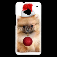 Coque HTC One Chiot de noël 810