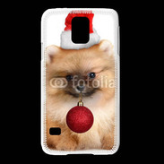 Coque Samsung Galaxy S5 Chiot de noël 810