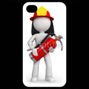 Coque iPhone 4 / iPhone 4S Je suis un pompier 600