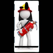 Coque Sony Xperia U Je suis un pompier 600