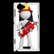 Coque Sony Xperia L Je suis un pompier 600