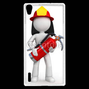 Coque Huawei Ascend P7 Je suis un pompier 600