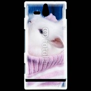 Coque Sony Xperia U Lapin et bonnet 500
