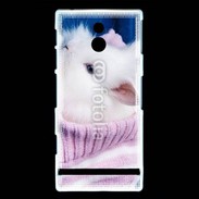 Coque Sony Xperia P Lapin et bonnet 500
