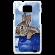 Coque Samsung Galaxy S2 Lapin dans un mug bleu
