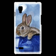 Coque LG Optimus L9 Lapin dans un mug bleu