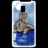 Coque LG P990 Lapin dans un mug bleu