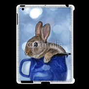 Coque iPad 2/3 Lapin dans un mug bleu