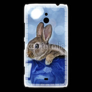 Coque Nokia Lumia 1320 Lapin dans un mug bleu