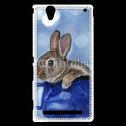 Coque Sony Xperia T2 Ultra Lapin dans un mug bleu