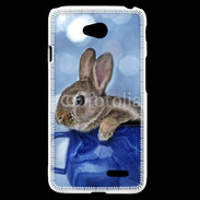 Coque LG L70 Lapin dans un mug bleu