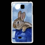 Coque LG F5 Lapin dans un mug bleu