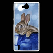 Coque Huawei Ascend G740 Lapin dans un mug bleu