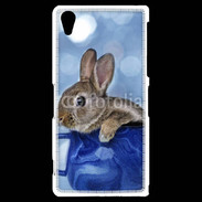 Coque Sony Xperia Z2 Lapin dans un mug bleu