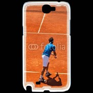 Coque Samsung Galaxy Note 2 Match de tennis sur terre battue : service