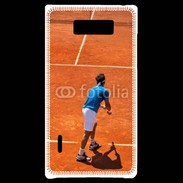 Coque LG Optimus L7 Match de tennis sur terre battue : service