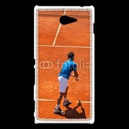 Coque Sony Xperia M2 Match de tennis sur terre battue : service