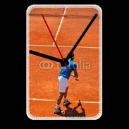 Grande pendule murale Match de tennis sur terre battue : service