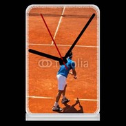 Pendule de bureau Match de tennis sur terre battue : service