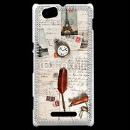 Coque Sony Xperia M Vieilles lettres vintage