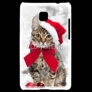 Coque LG Optimus L3 II chat de noël 500