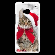 Coque HTC One chat de noël 500