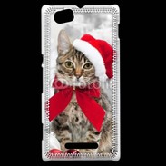 Coque Sony Xperia M chat de noël 500