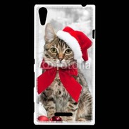 Coque Sony Xperia T3 chat de noël 500