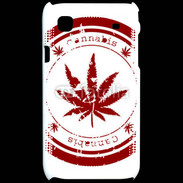 Coque Samsung Galaxy S Red stamp with marijuana leaf
