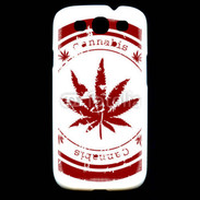 Coque Samsung Galaxy S3 Red stamp with marijuana leaf
