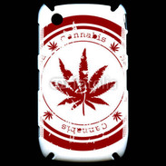 Coque Blackberry 8520 Red stamp with marijuana leaf