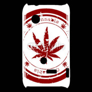 Coque Sony Xperia Typo Red stamp with marijuana leaf