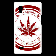Coque LG Optimus L9 Red stamp with marijuana leaf