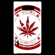 Coque LG Optimus L7 Red stamp with marijuana leaf