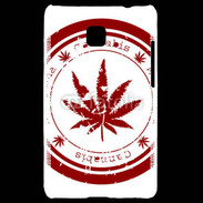 Coque LG Optimus L3 II Red stamp with marijuana leaf