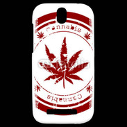 Coque HTC One SV Red stamp with marijuana leaf