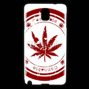 Coque Samsung Galaxy Note 3 Red stamp with marijuana leaf