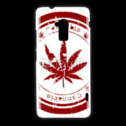 Coque HTC One Max Red stamp with marijuana leaf