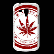 Coque Samsung Galaxy Trend Red stamp with marijuana leaf