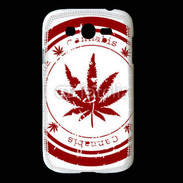 Coque Samsung Galaxy Grand Red stamp with marijuana leaf