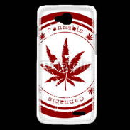 Coque LG L90 Red stamp with marijuana leaf
