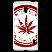 Coque LG F6 Red stamp with marijuana leaf