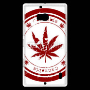 Coque Nokia Lumia 930 Red stamp with marijuana leaf