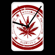 Grande pendule murale Red stamp with marijuana leaf