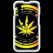 Coque Samsung ACE S5830 Grunge stamp with marijuana leaf
