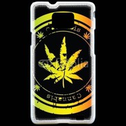 Coque Samsung Galaxy S2 Grunge stamp with marijuana leaf
