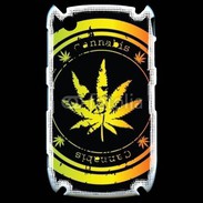Coque Blackberry 8520 Grunge stamp with marijuana leaf