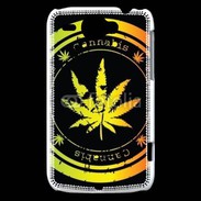 Coque HTC Wildfire G8 Grunge stamp with marijuana leaf