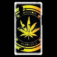 Coque LG Optimus L9 Grunge stamp with marijuana leaf
