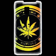 Coque LG P990 Grunge stamp with marijuana leaf